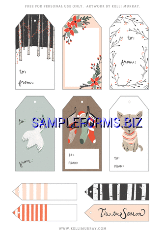 Gift Tag Template 4 pdf free